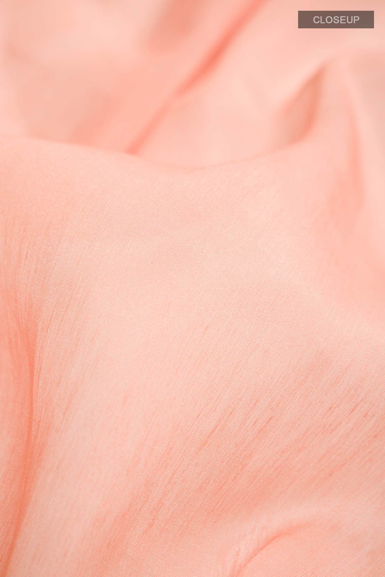 Peach Linen Saree
