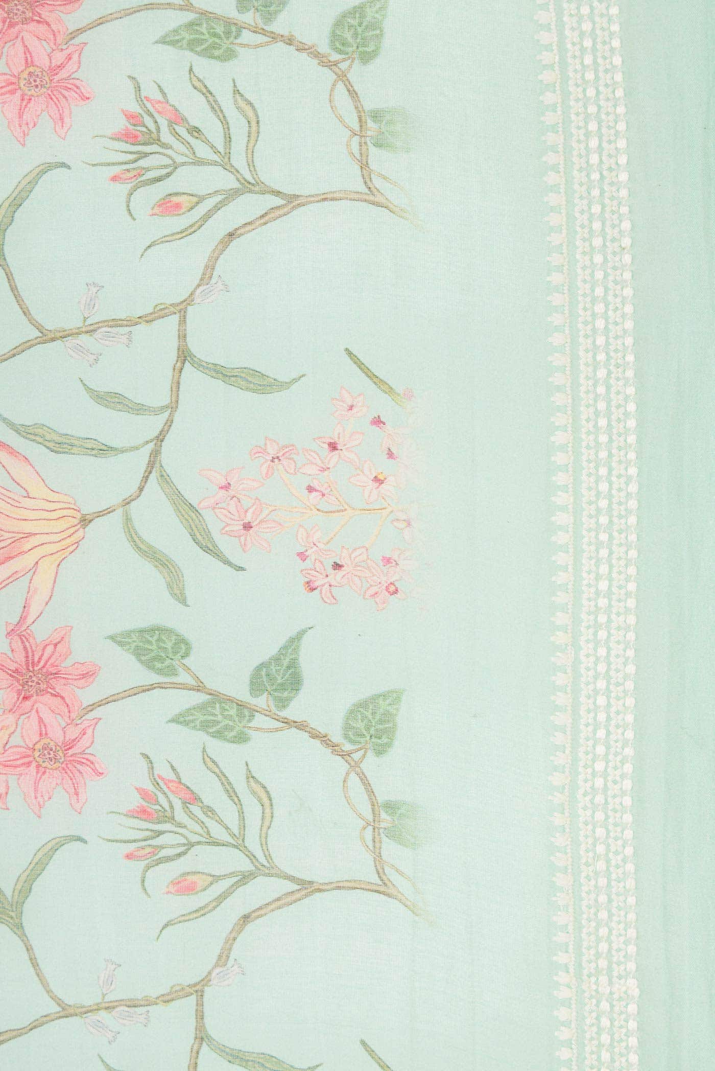 Light Blue Tussar Silk Saree