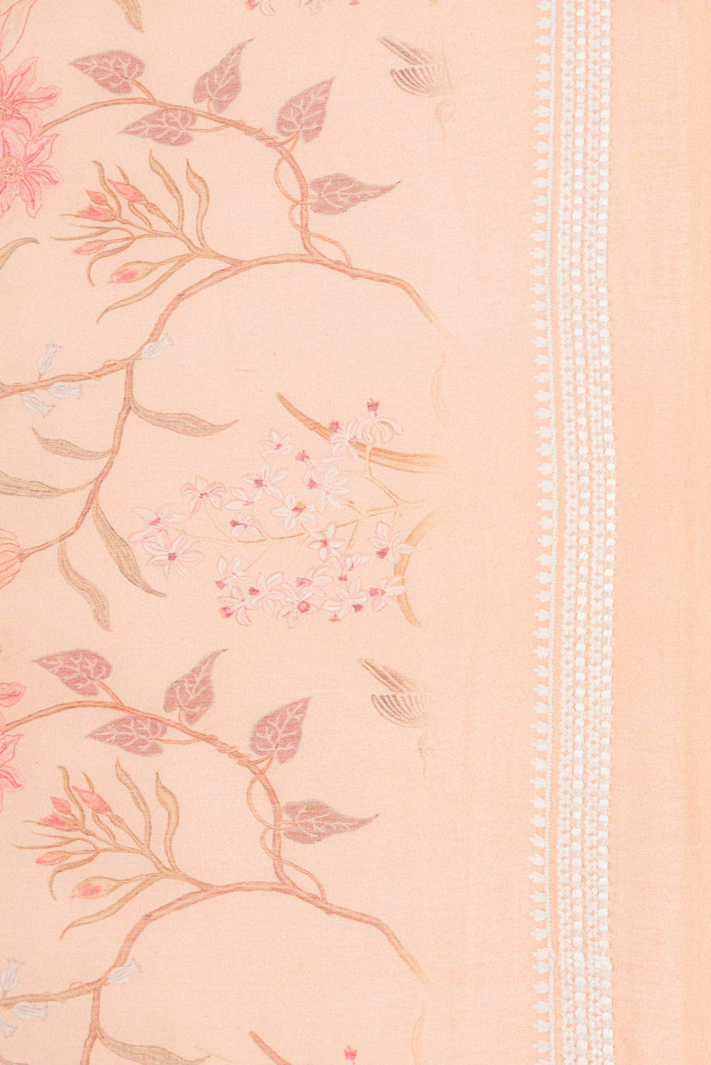 Peach Dual Tone Jute Silk Saree