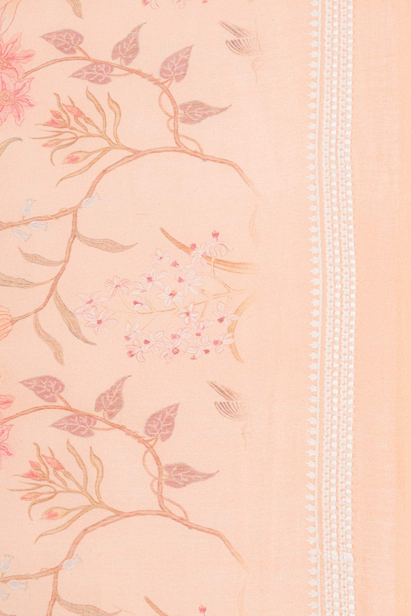 Peach Dual Tone Jute Silk Saree