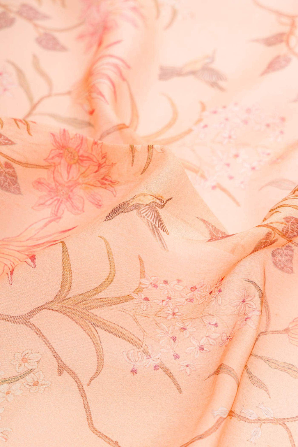 Peach Dual Tone Jute Silk Saree