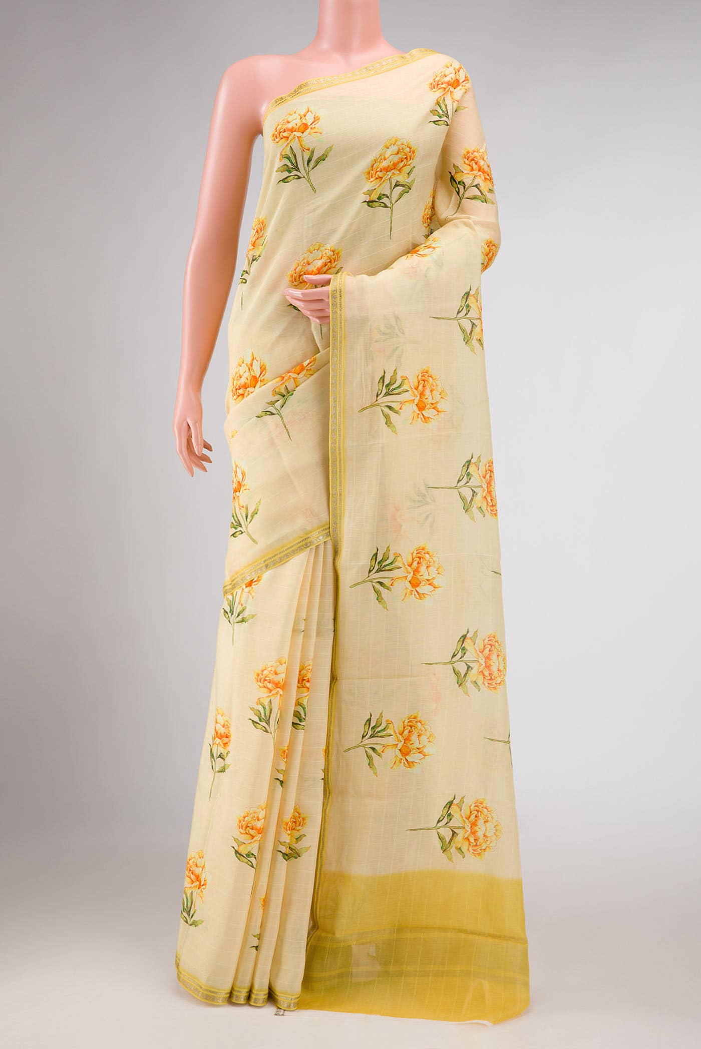 Sandal Chanderi Silk Saree