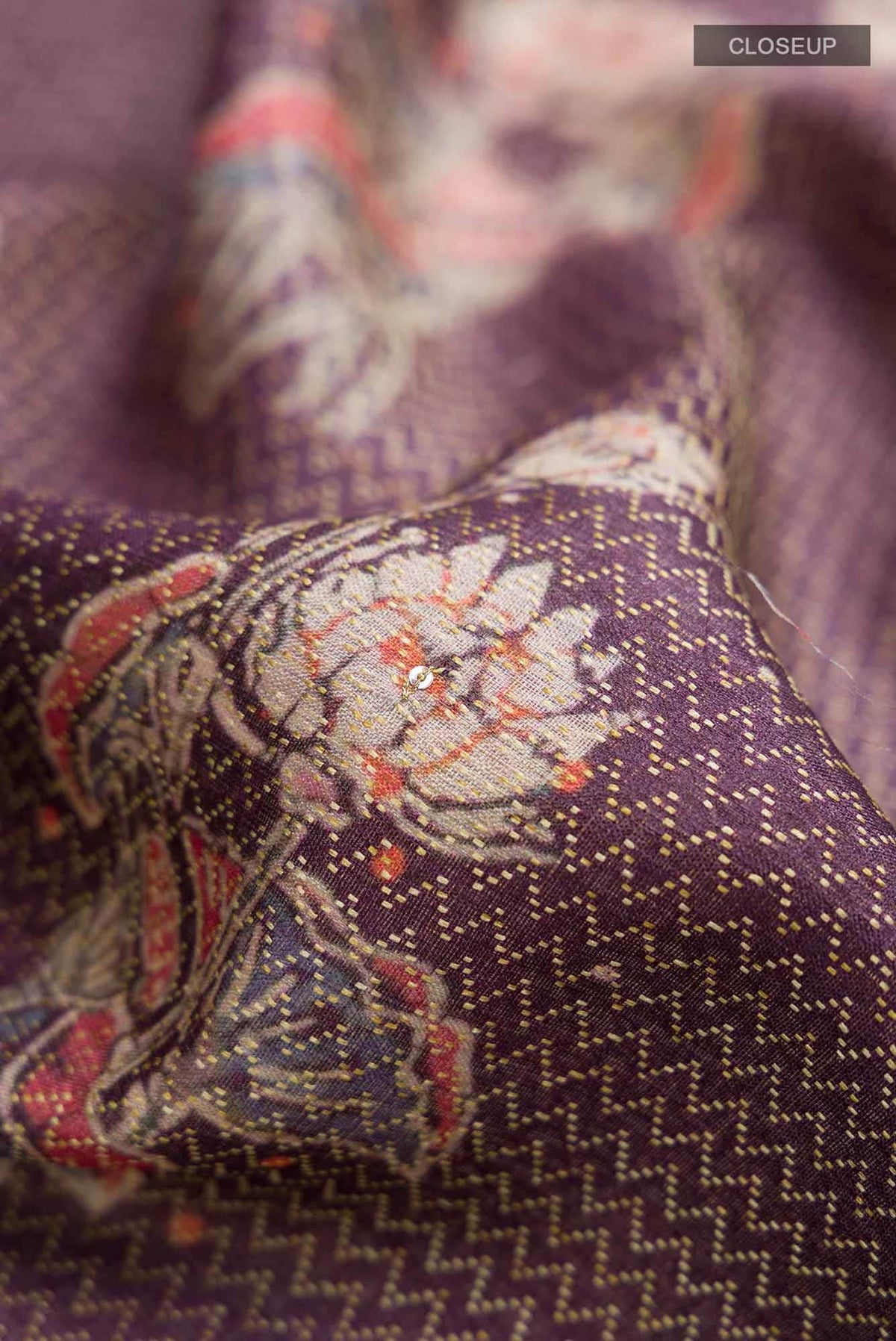 Magenta Bhagalpuri Tussar Silk Saree