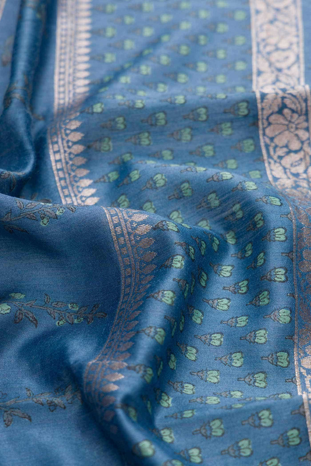 Pink Tussar Silk Saree