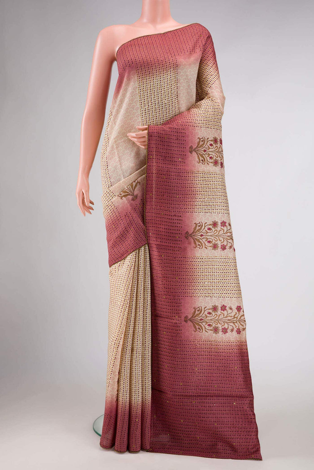 Sandal Tussar Silk Saree