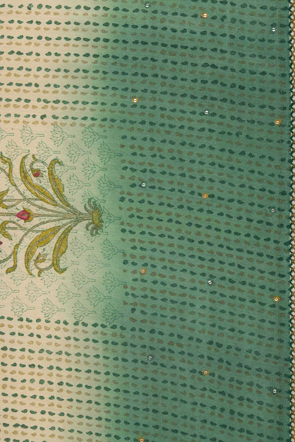 Beige Tussar Silk Saree