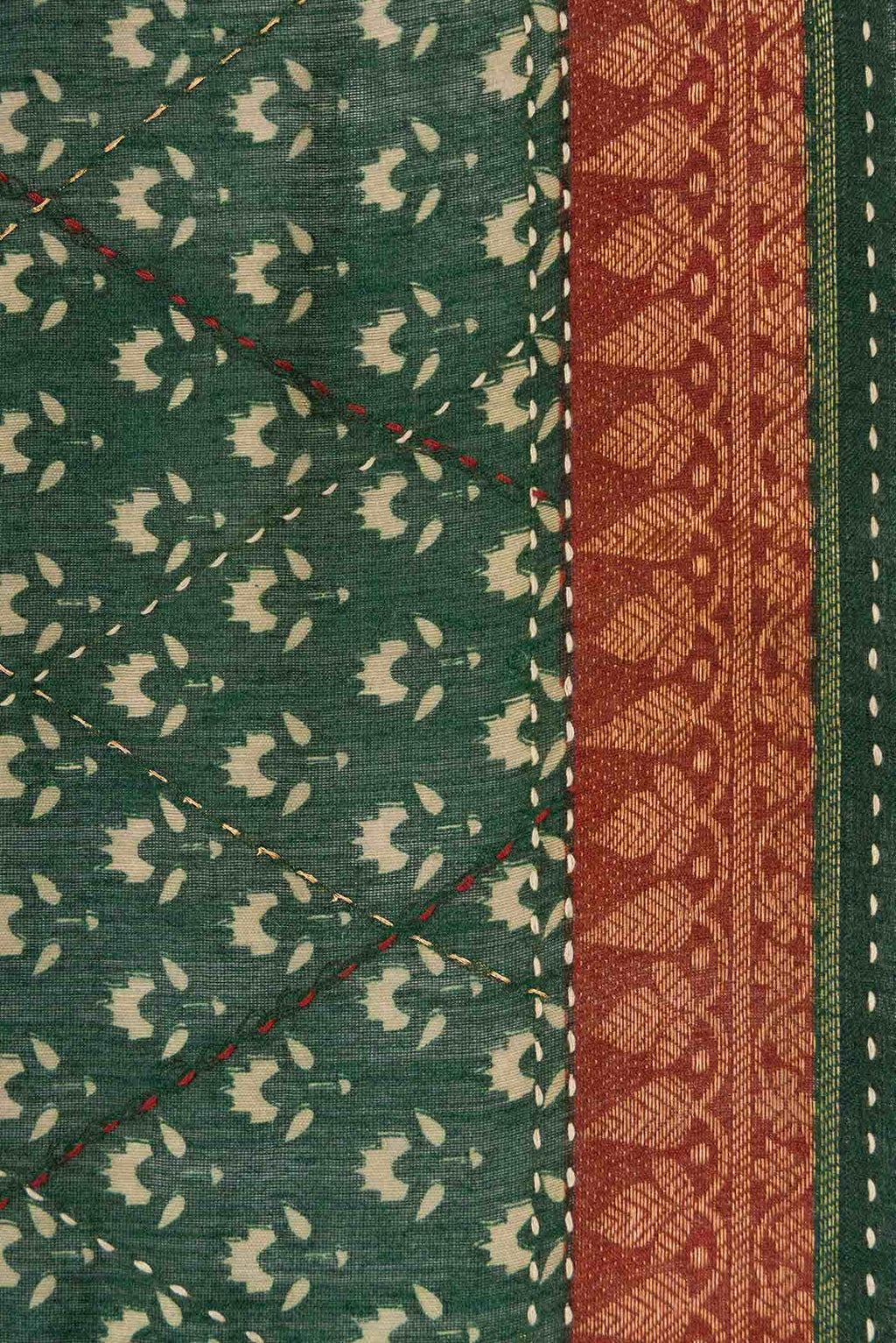 Green Chanderi Silk Saree