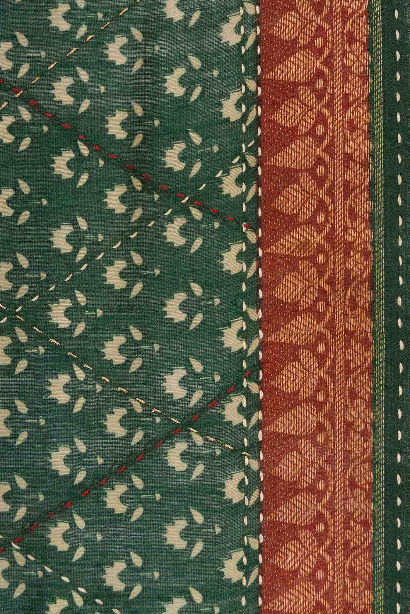 Green Chanderi Silk Saree