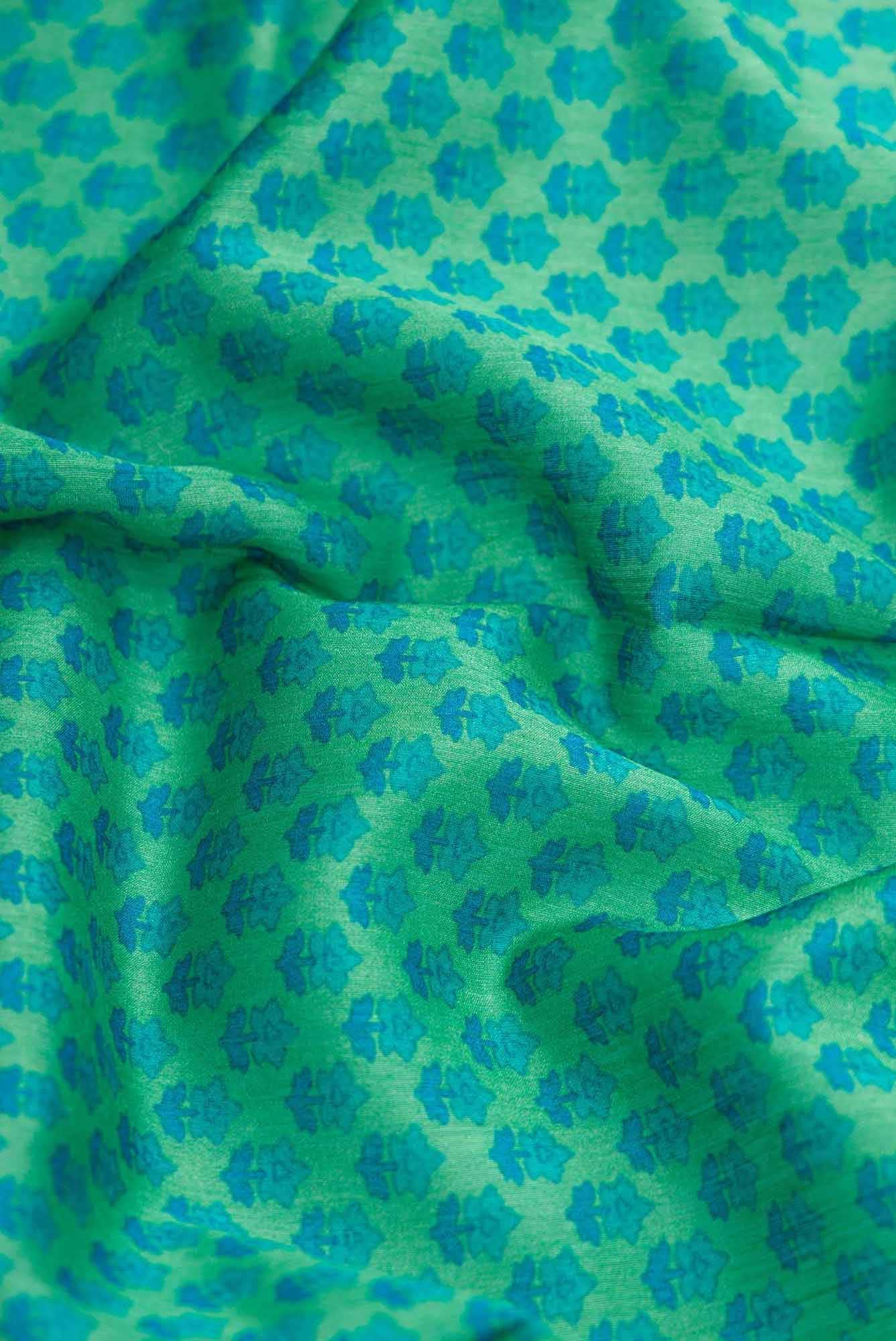 Green Dual Tone Tussar Silk Saree