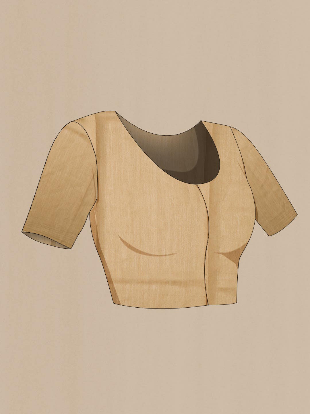 Beige Bhagalpuri Tussar Silk Saree