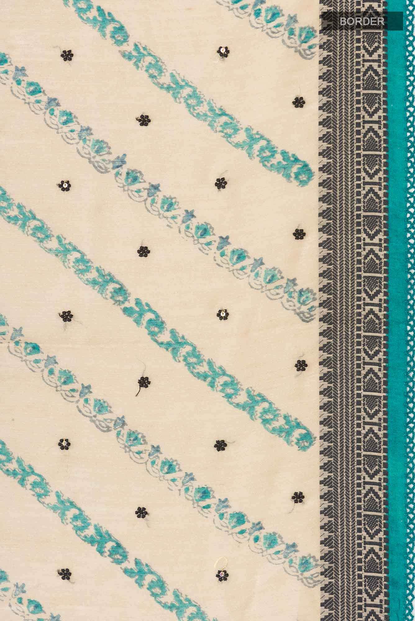 Beige Bhagalpuri Tussar Silk Saree