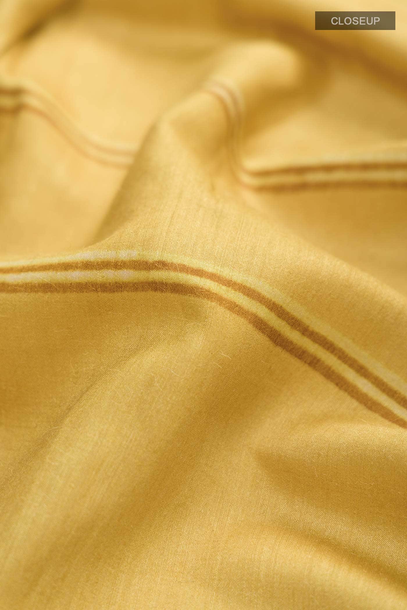 Yellow Tussar Silk Saree
