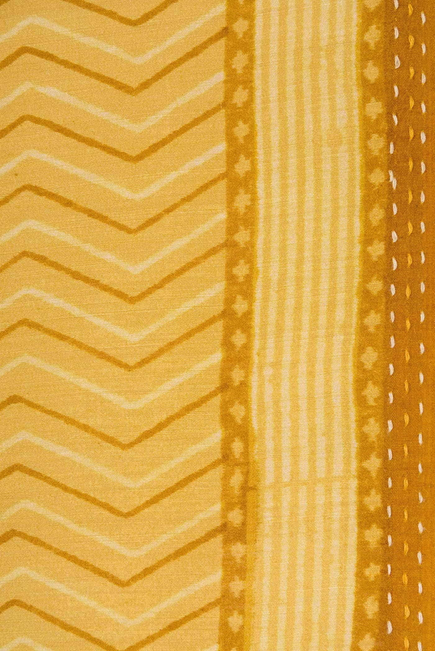 Mustard Dual Tone Tussar Silk Saree