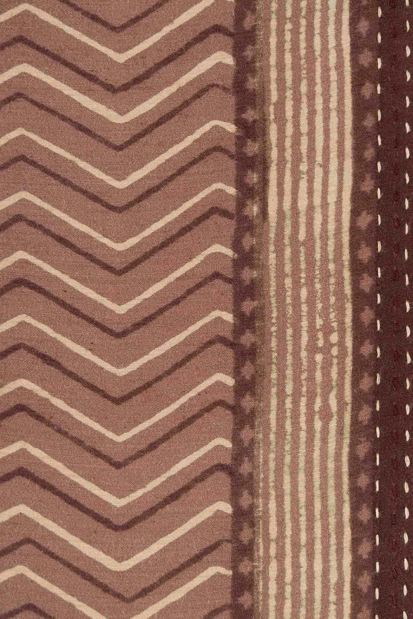 Brown Tussar Silk Saree