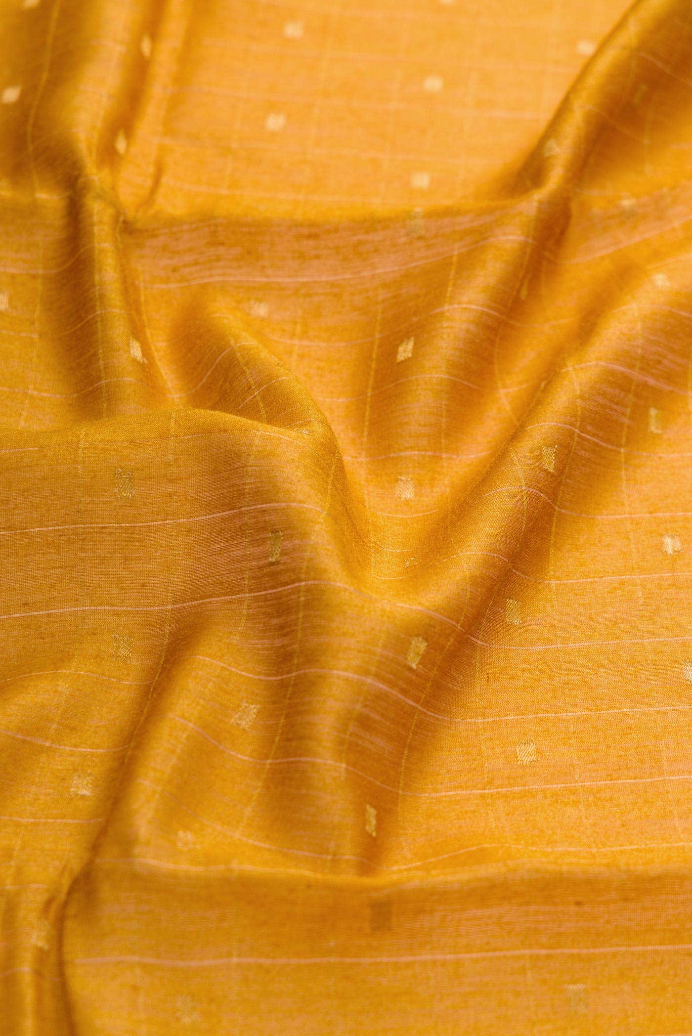 Mustard Tussar Silk Saree
