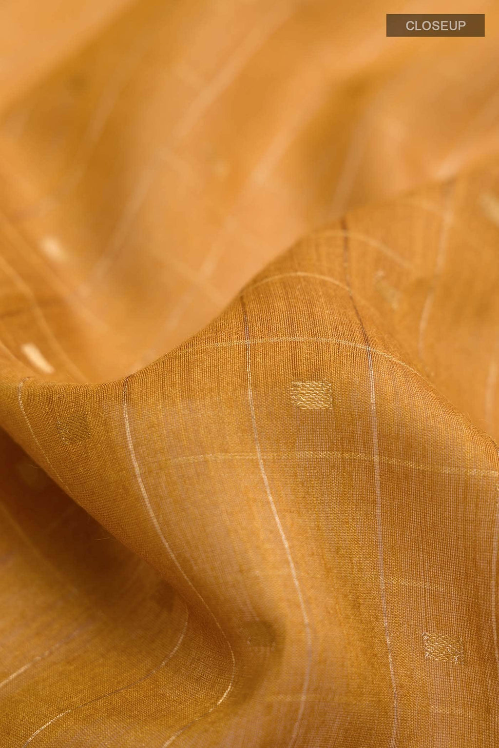 Mustard Tussar Silk Saree