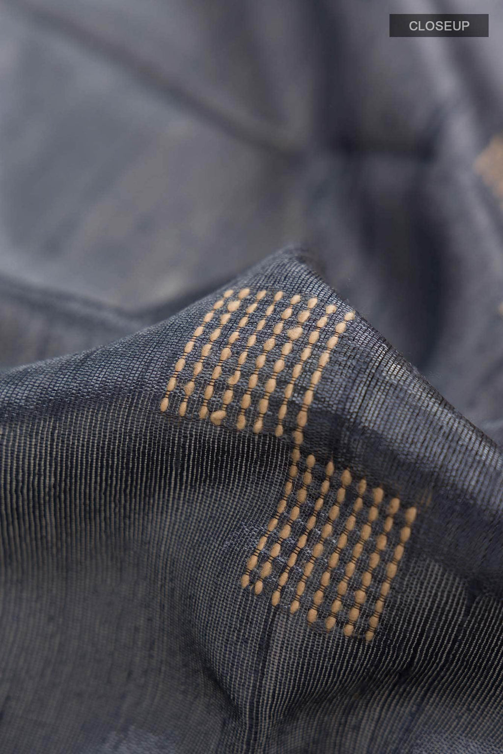 Grey Raw Silk Saree