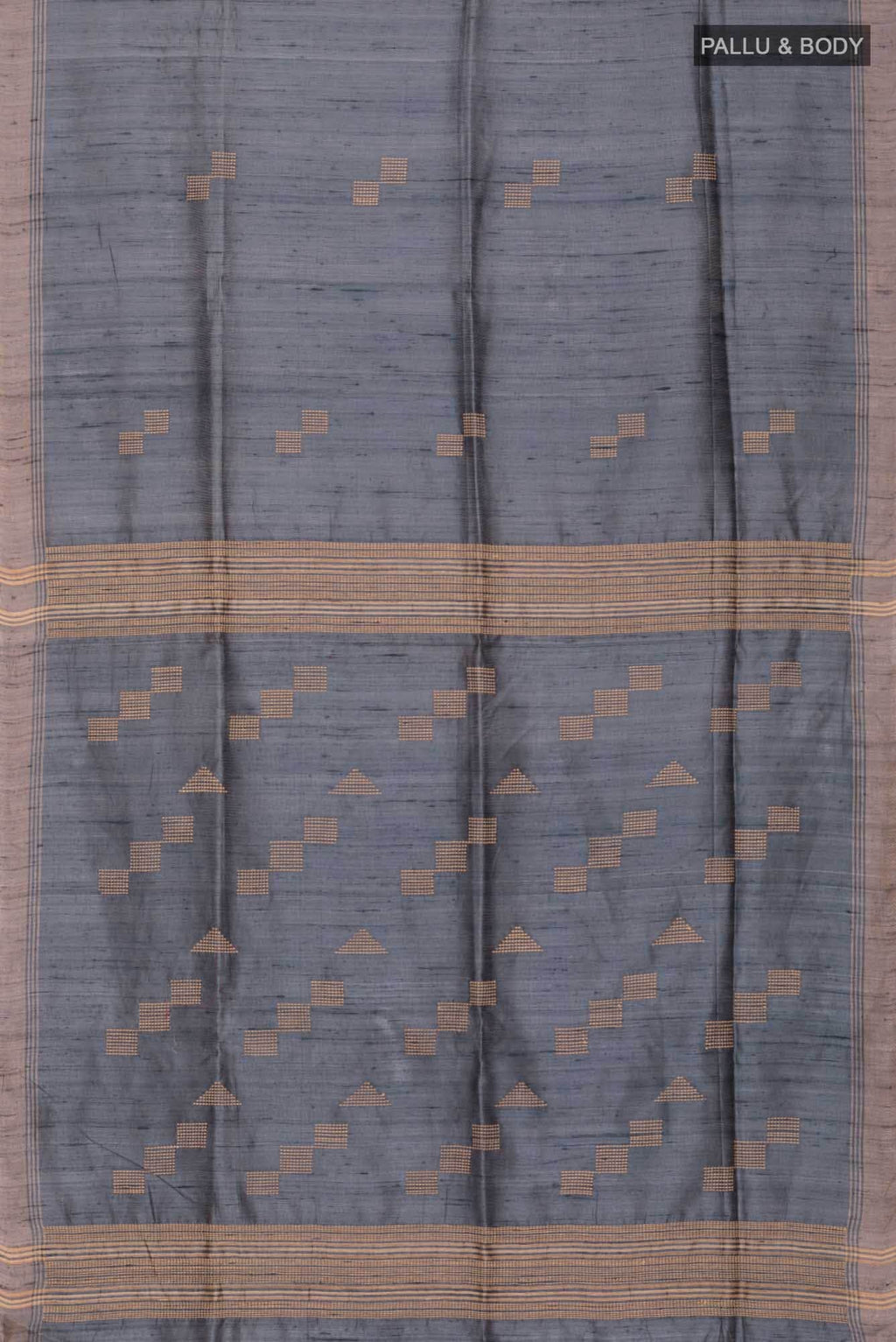 Grey Raw Silk Saree