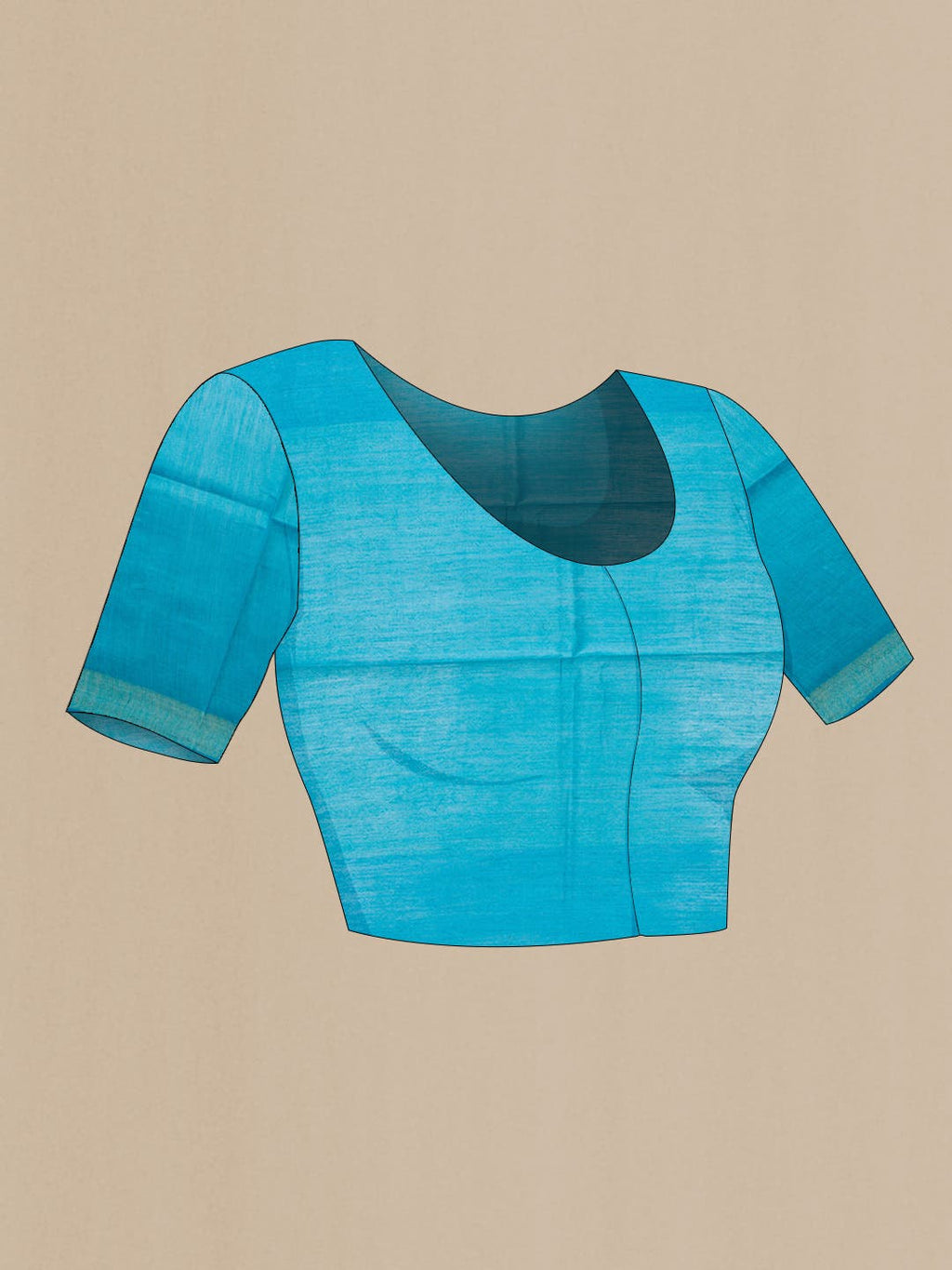 Sky Blue Tussar Silk Saree