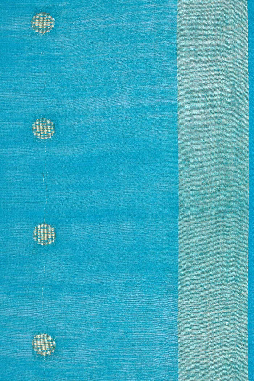 Sky Blue Tussar Silk Saree