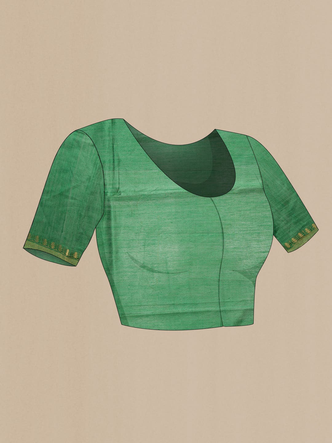 Green Tussar Silk Saree