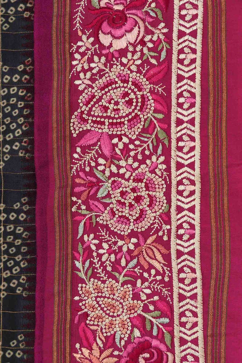 Black Dual Tone Kanchipuram Silk Saree