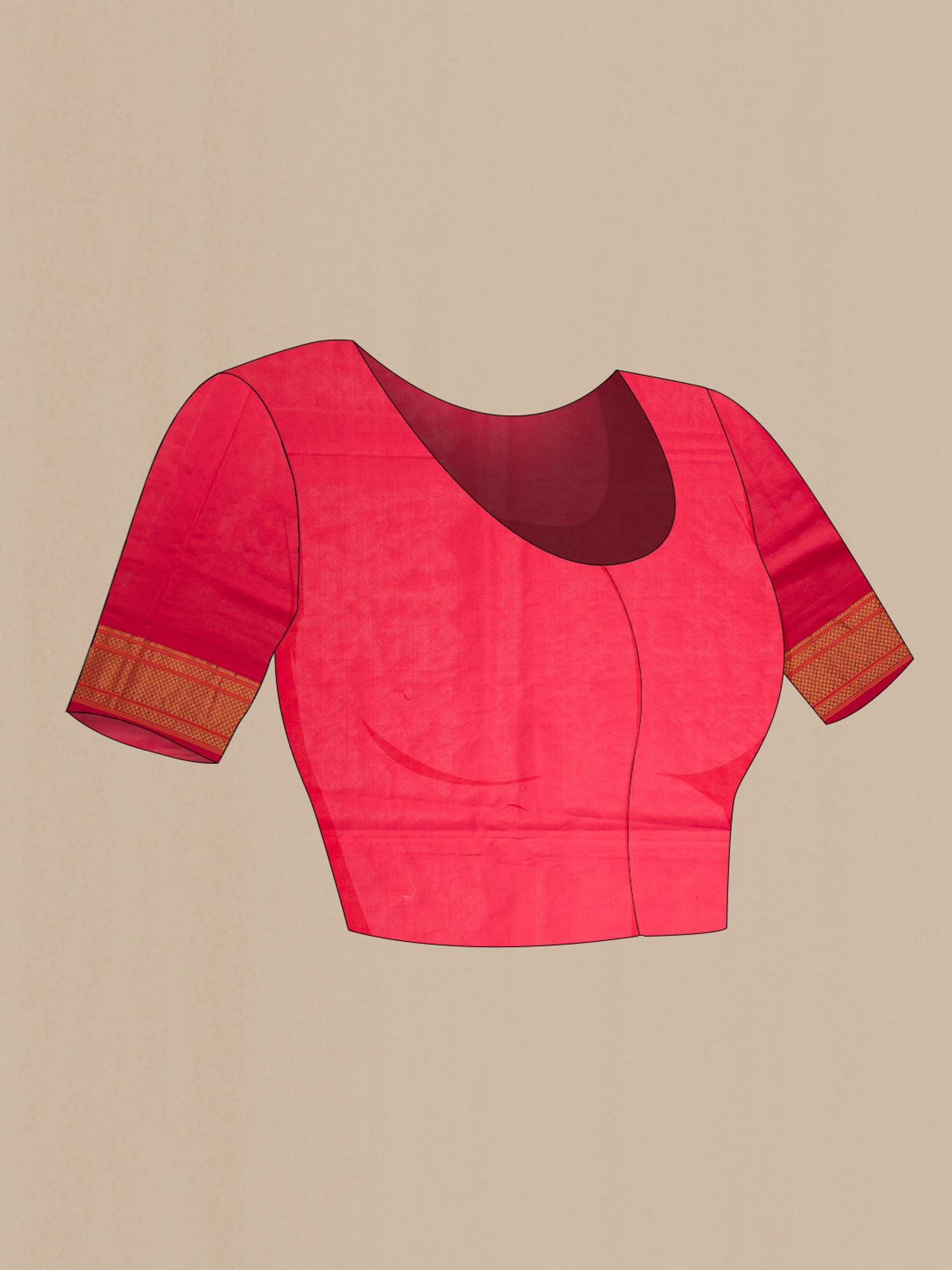 Sandal Paithani Silk Saree