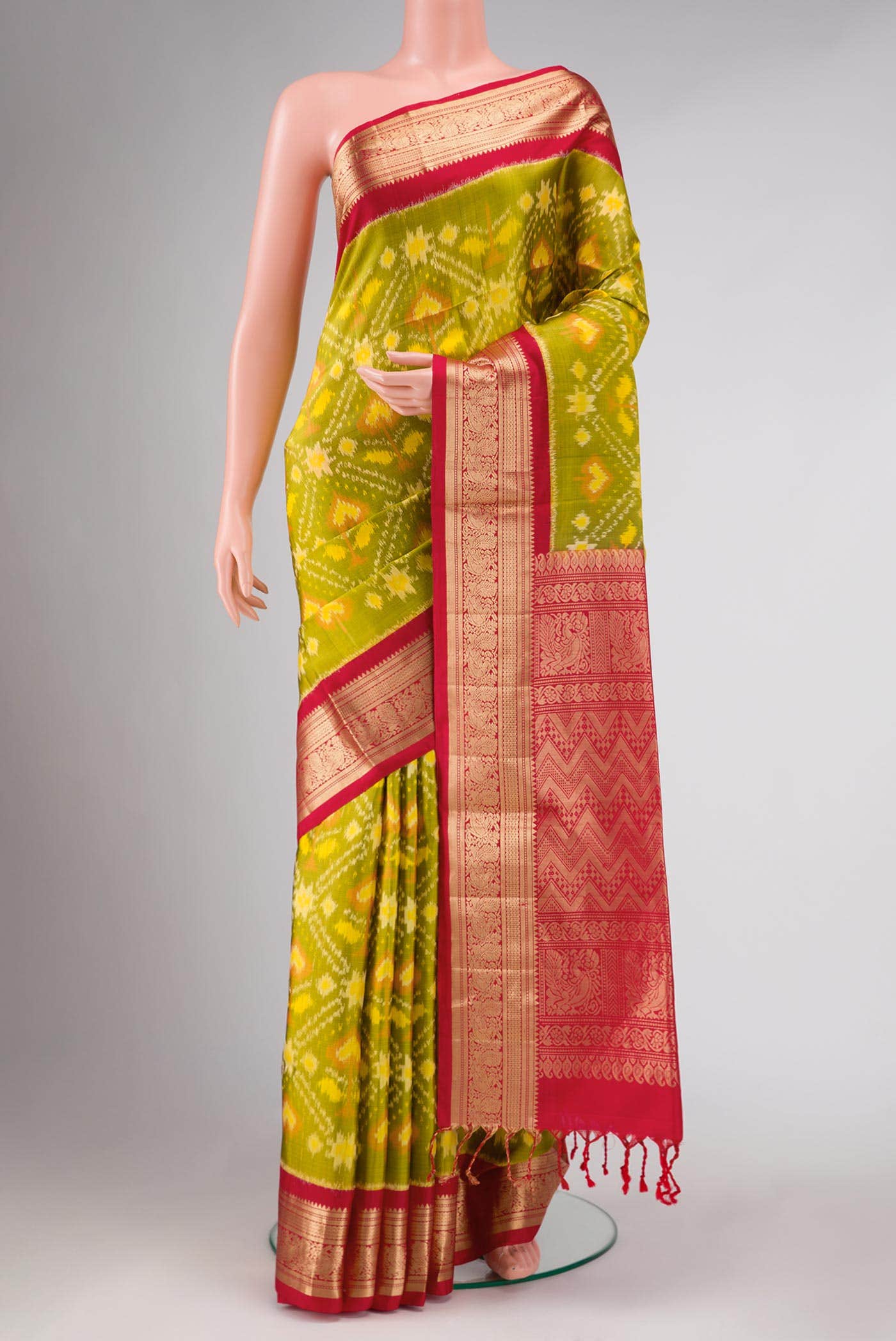 Mehandi Green Soft Silk Saree