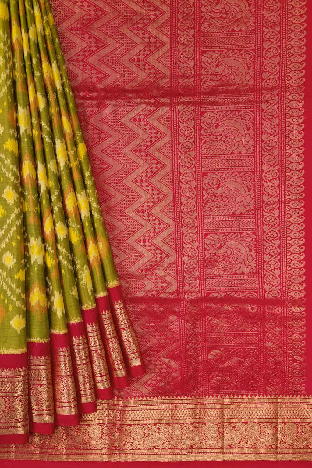 Mehandi Green Soft Silk Saree