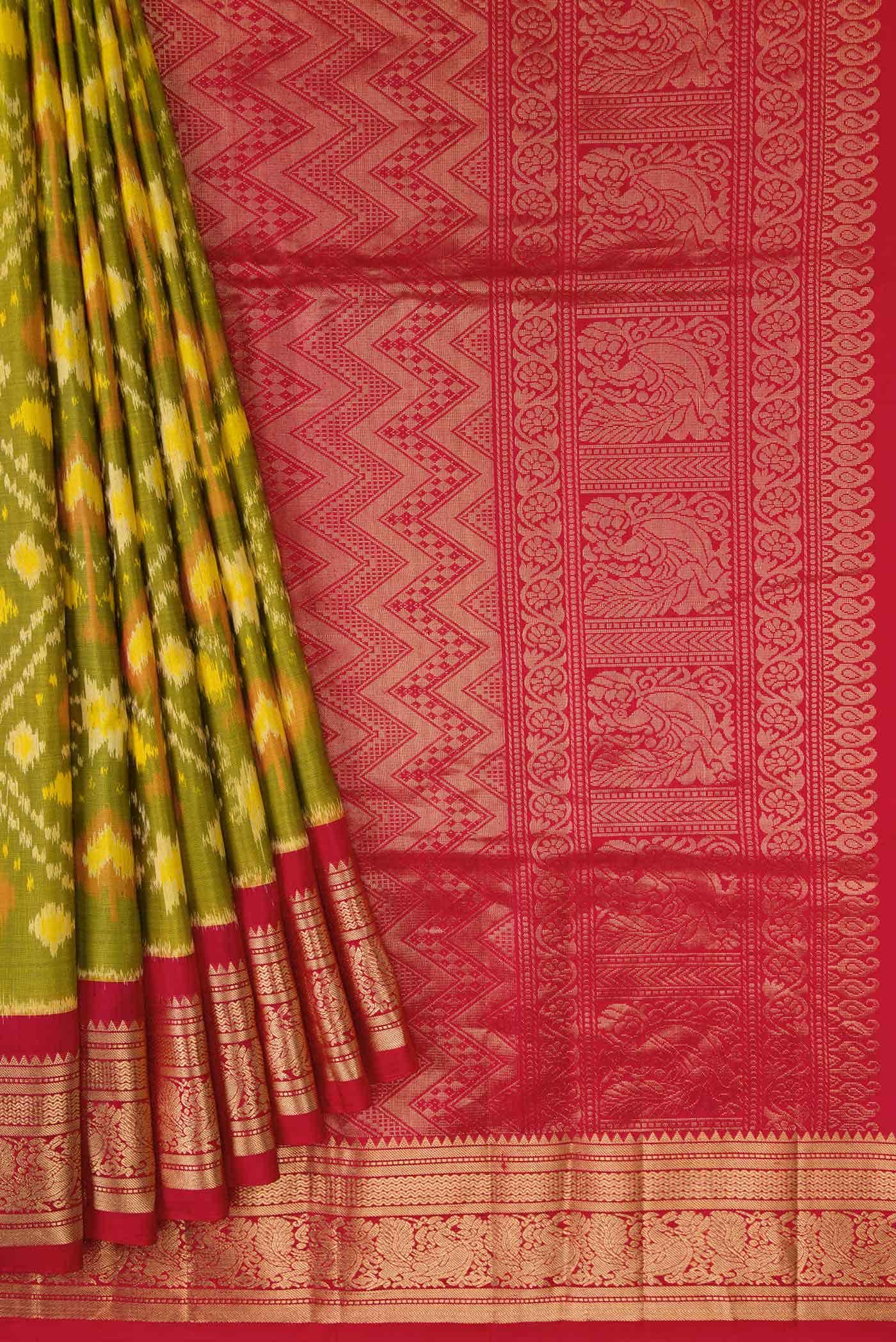 Mehandi Green Soft Silk Saree