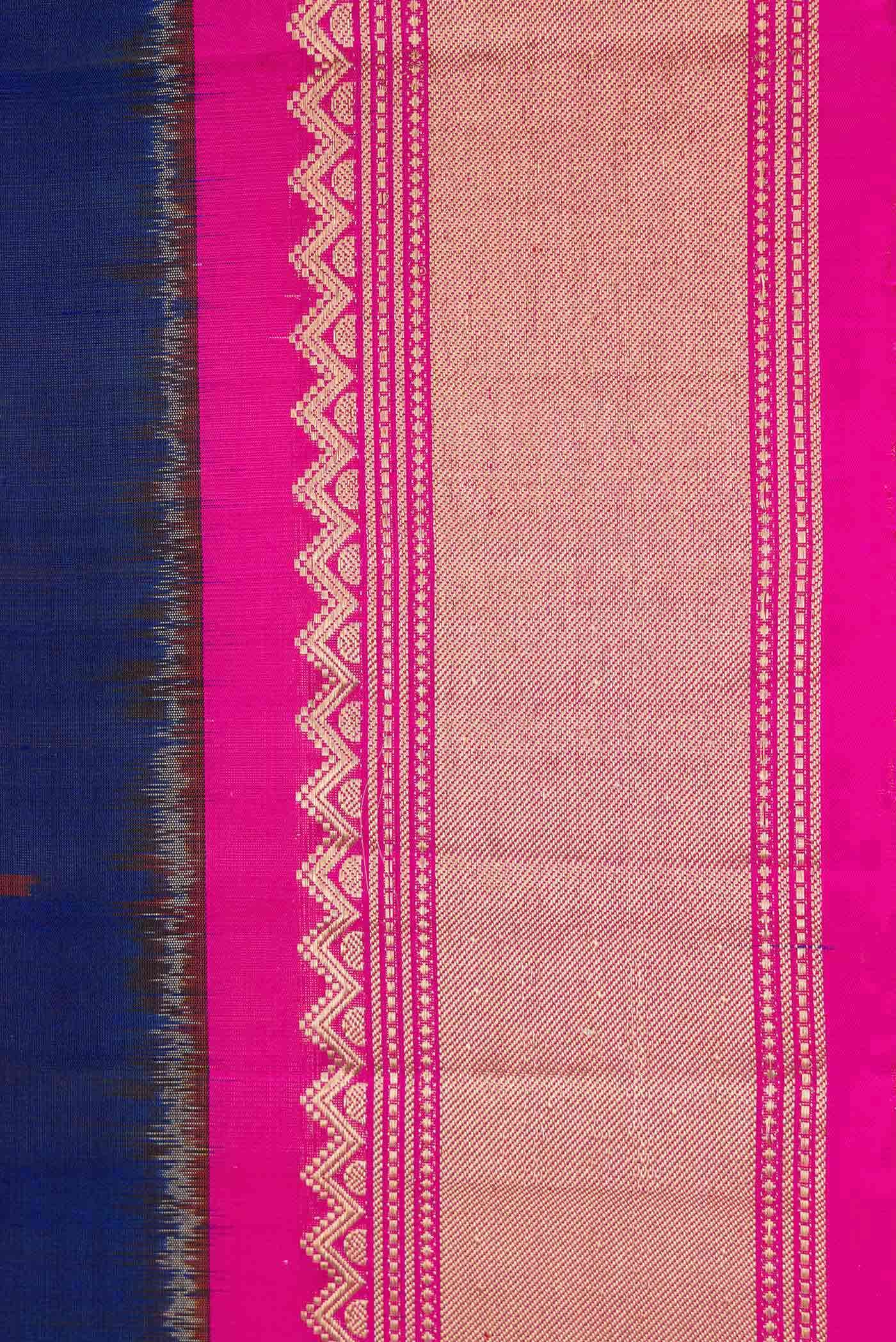 Navy Blue Dual Tone Soft Silk Saree