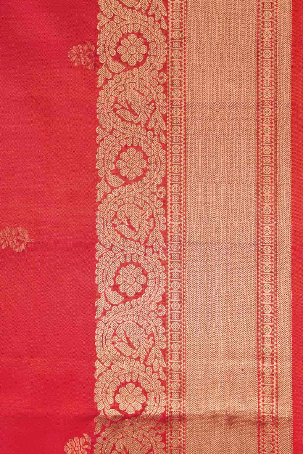 Brick Orange Soft Silk Saree
