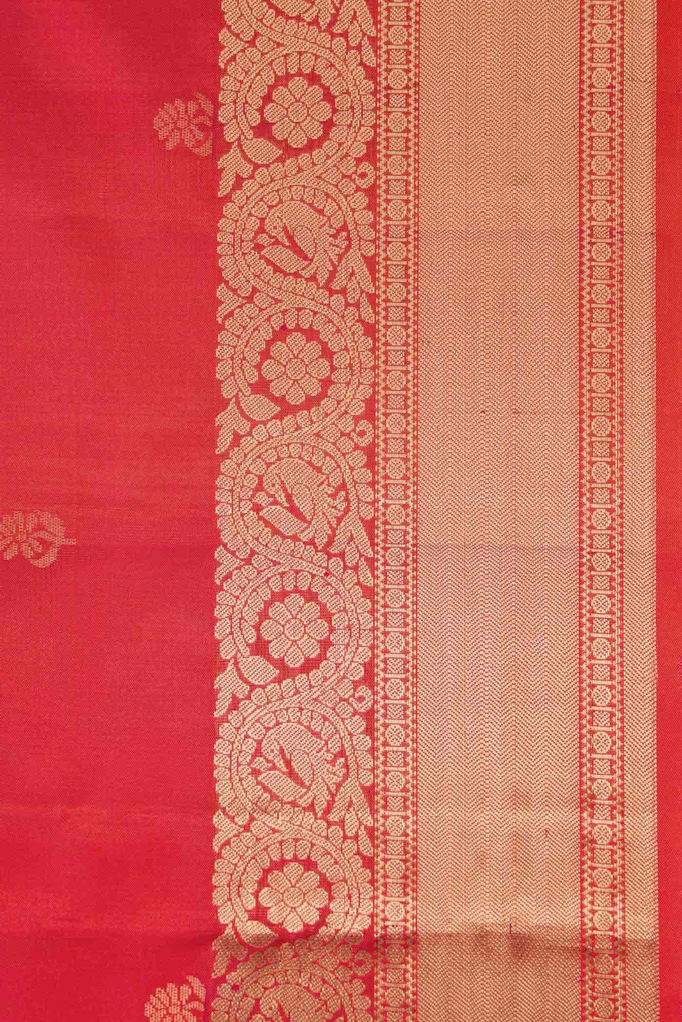 Brick Orange Soft Silk Saree
