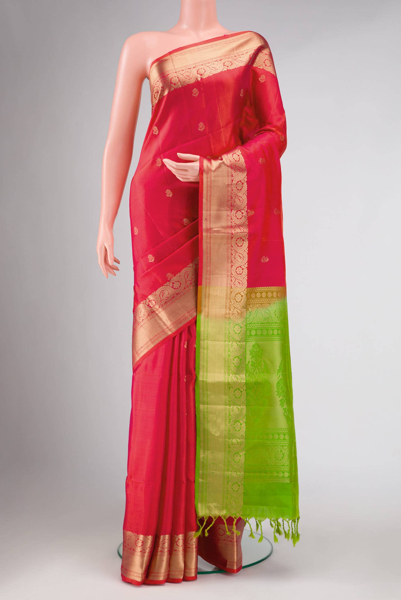 Brick Orange Soft Silk Saree