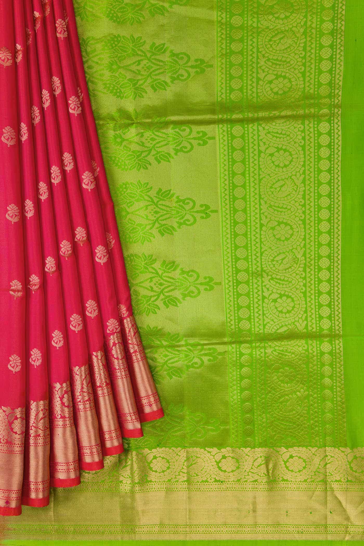Brick Orange Soft Silk Saree