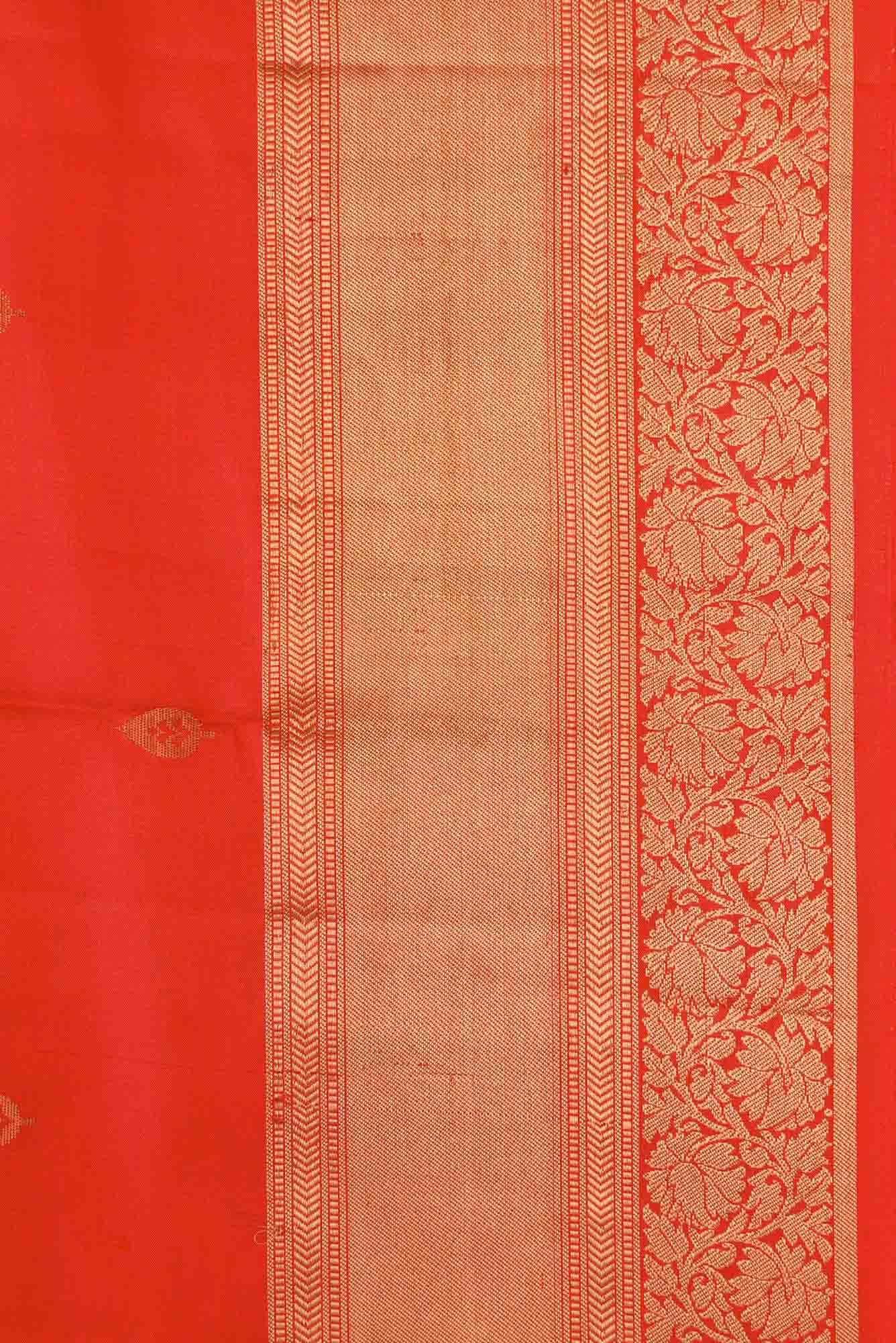 Orange Dual Tone Soft Silk Saree