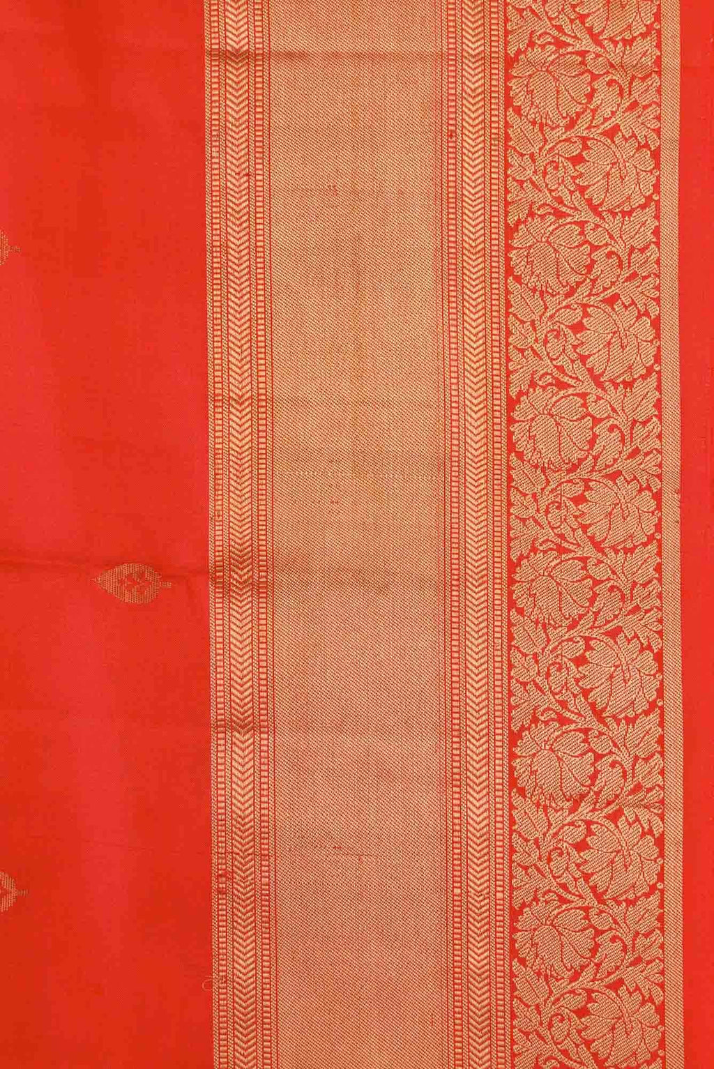 Orange Dual Tone Soft Silk Saree