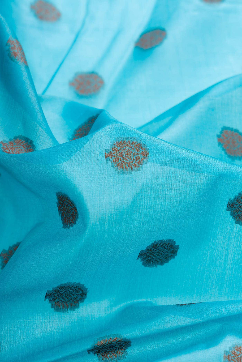 Sky Blue Dual Tone Tussar Silk Saree