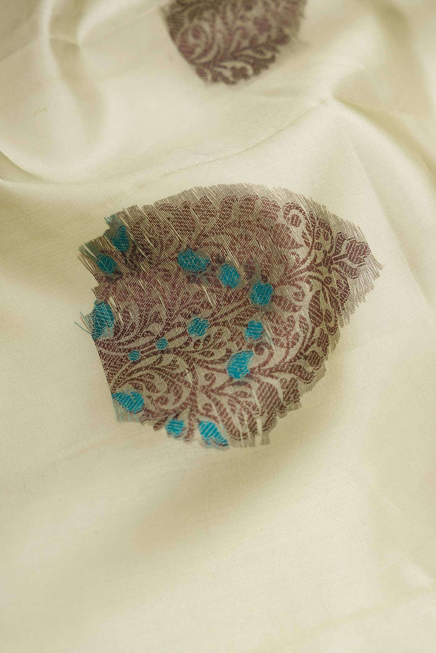 Davys Grey Tussar Silk Saree