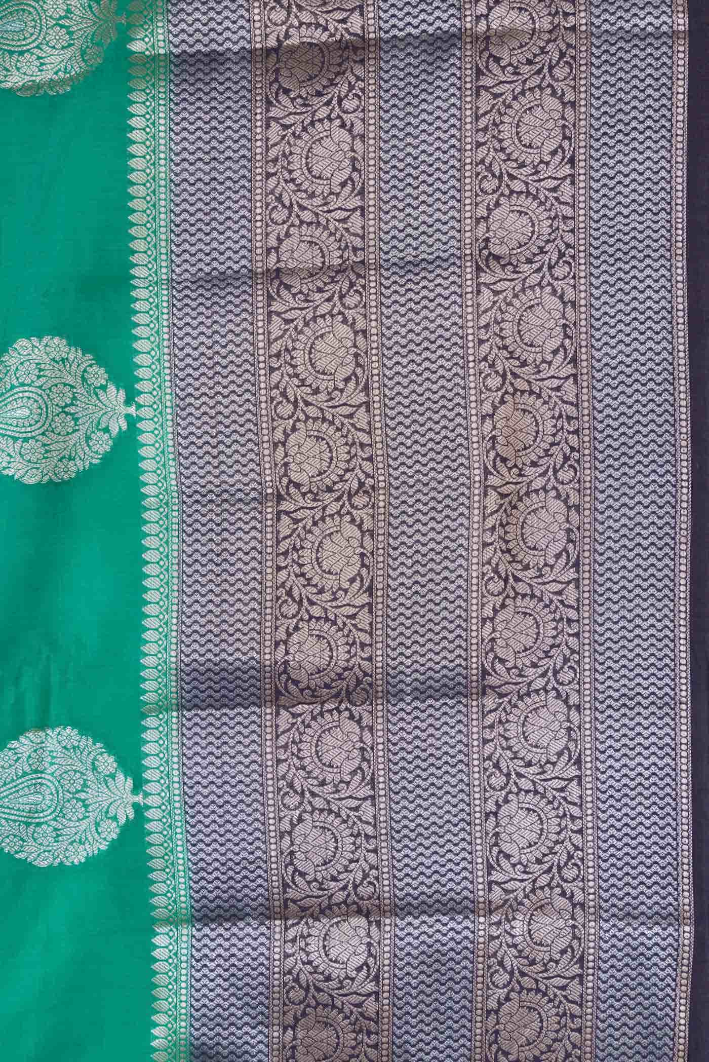 Green Tussar Silk Saree