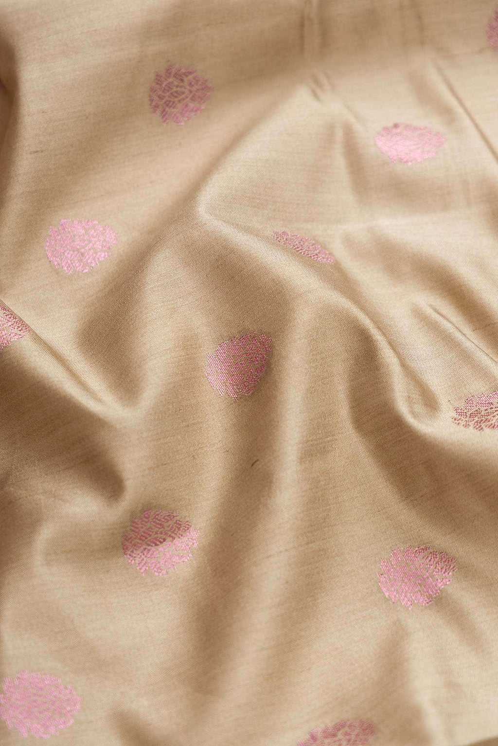 Beige Dual Tone Tussar Silk Saree