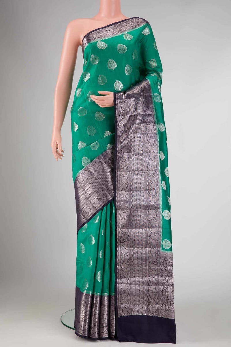 Green Dual Tone Tussar Silk Saree