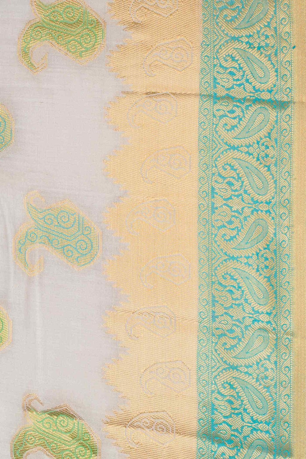 Grey Dual Tone Tussar Silk Saree