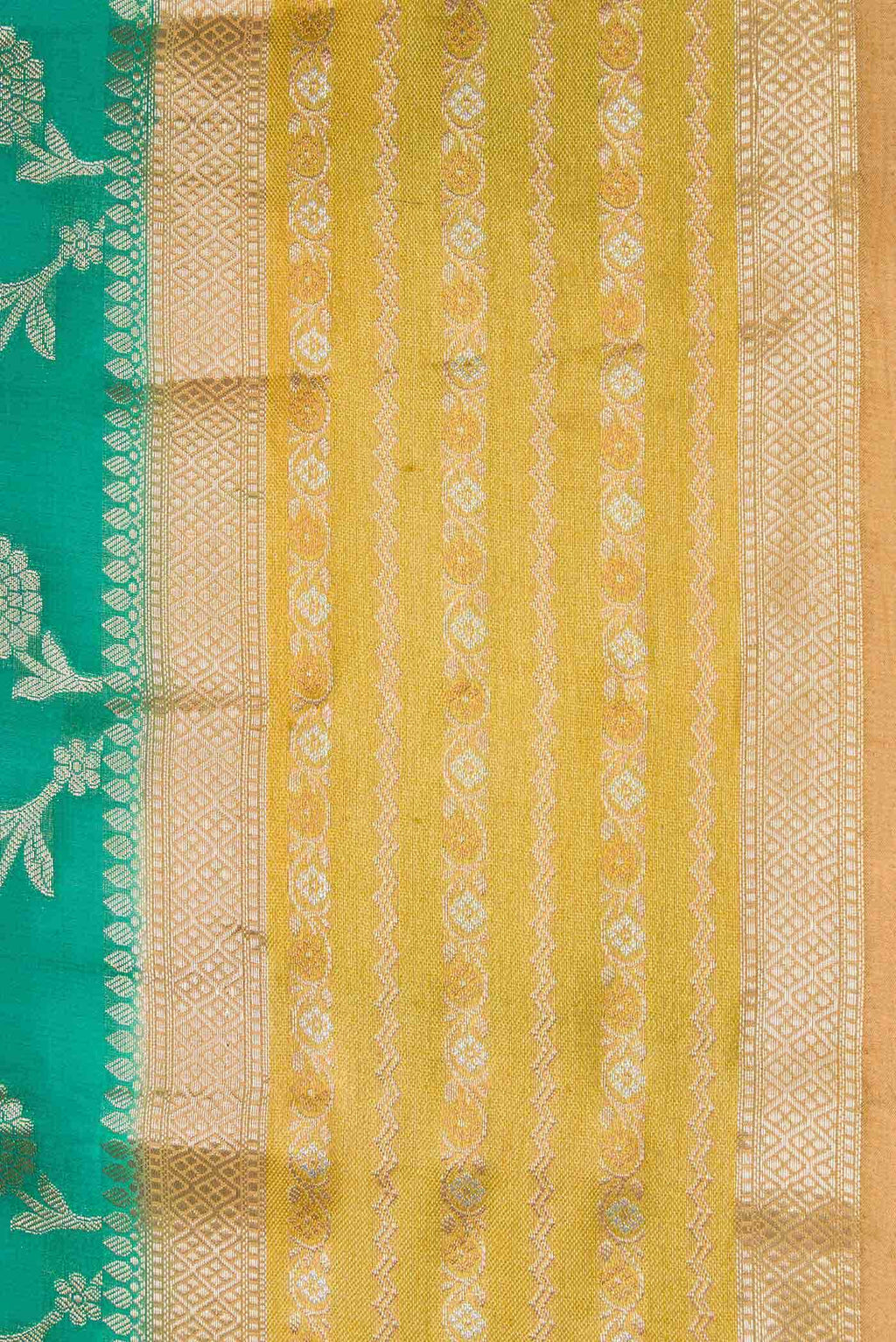 Green Tussar Silk Saree