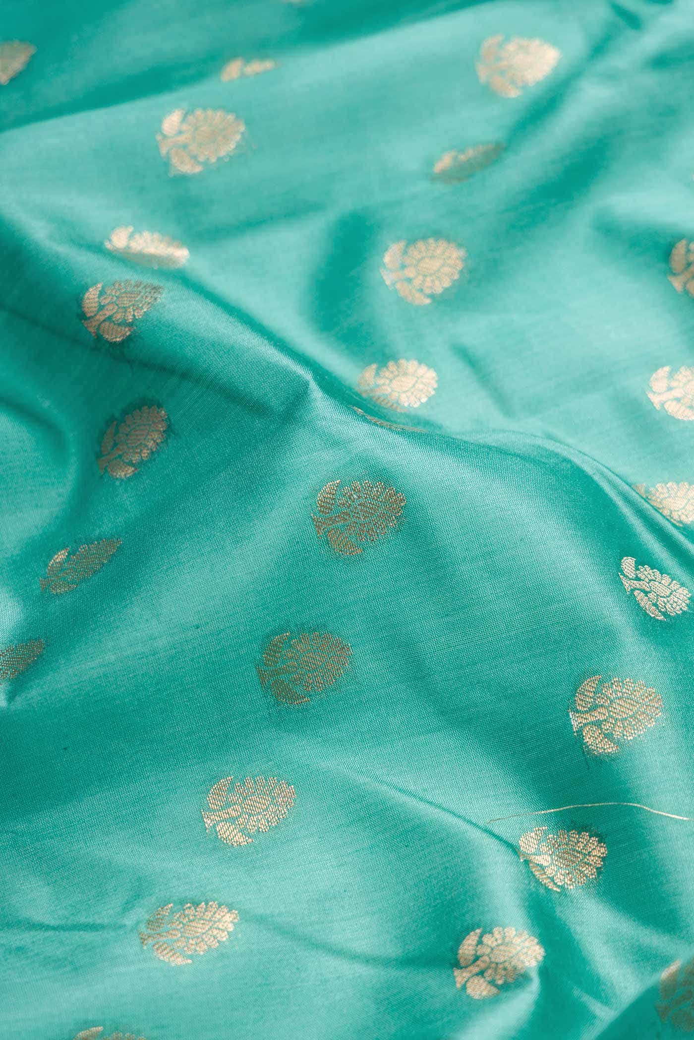 Blue Grey Tussar Silk Saree