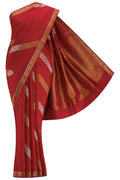 Pure Silk Pure Zari Red Dual Tone Kanchipuram Saree