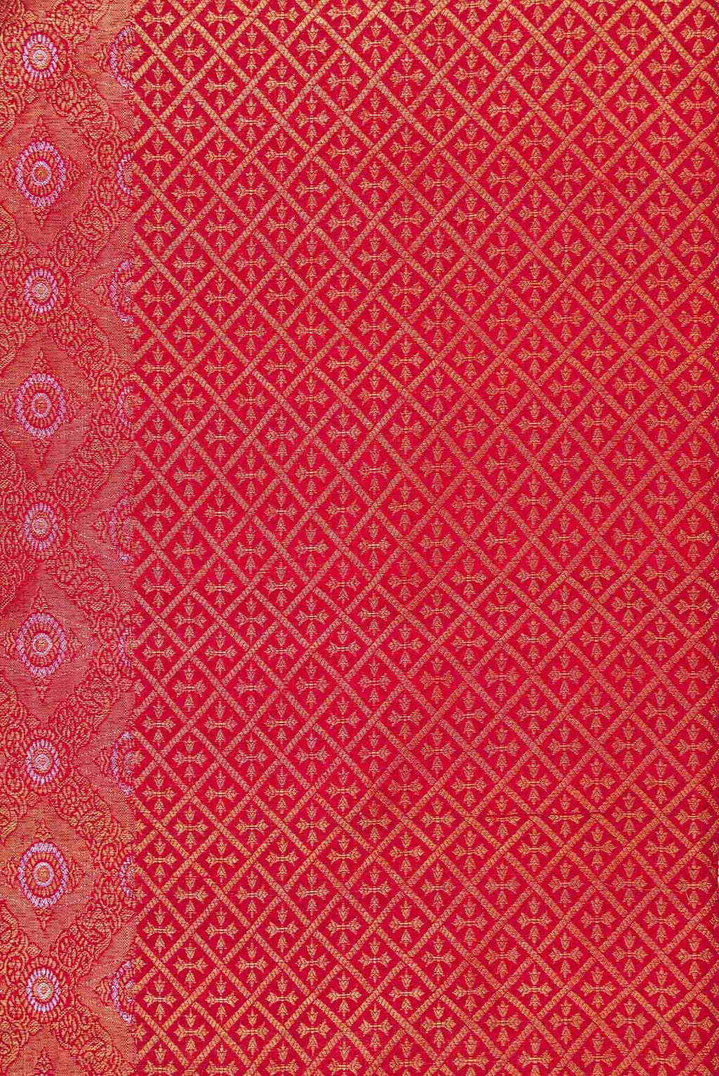 Pure Silk Pure Zari Maroon Dual Tone Kanchipuram Saree