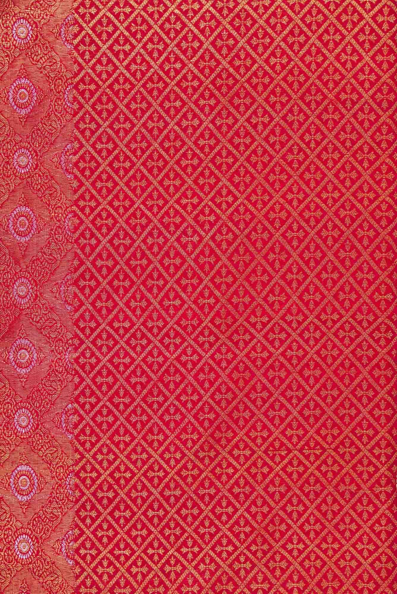 Pure Silk Pure Zari Maroon Dual Tone Kanchipuram Saree