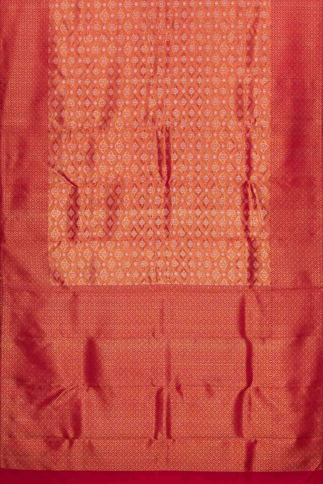 Pure Silk Pure Zari Maroon Dual Tone Kanchipuram Saree