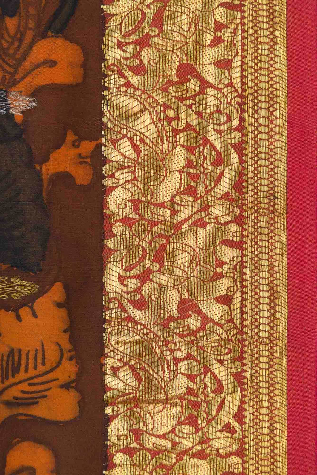 Brown Dual Tone Kanchipuram Silk Saree